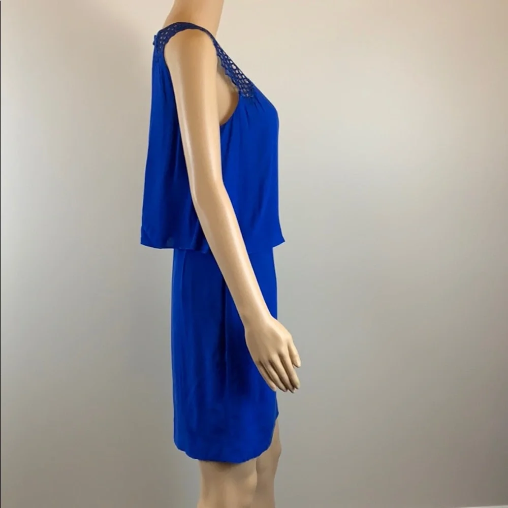 Sandro Paris Blue Open Back Sleeveless Dress - Picture 3 of 7